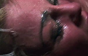 Short haired slut isabel ice gagging on a massive cock
