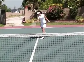 Pussy fucking pussy licking after tennis party