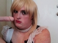 Sissy Plays with Sex Toy