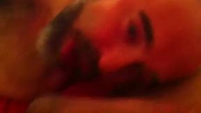 Hairy Daddy Sucks A Big Dick in Bed