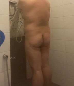 Taking a bath