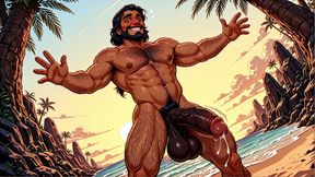 Rock Hard Men Ai Art