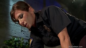 Lezdom bondage: Busty brunette MILF punishes her hot slutty subordinate