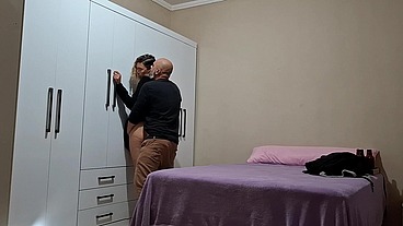 Stepdaughter had to replace her mother who was traveling so her stepfather wouldn't go without sex