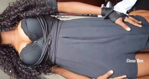 Ebony stepmom Masterbating while thinking about her stepson big cock