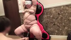 Masochist woman tied to chair gets intense vibe
