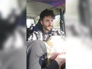 Car bj cheerful tasty cum in mouth