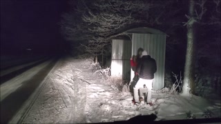 My husband's friend fucks me by the road, driving me home