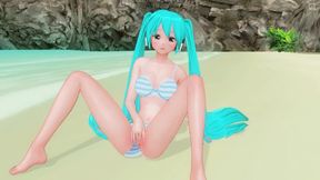 3D Hentai Hatsune Miku Having Fun on the Beach (part 1)