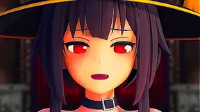 Megumin (Konosuba) Helltaker Strip Dance MMD