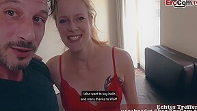 German Blonde Skinny Slut Try Real Blind Date And Fuck