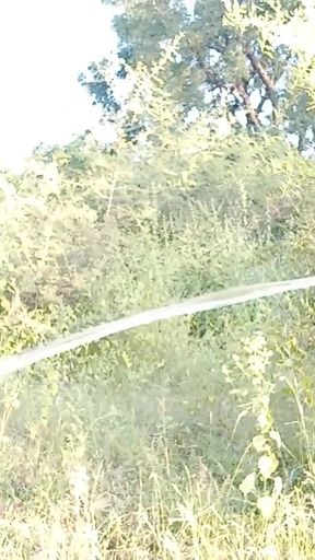 Outdoor Pissing in the middle of the jungle. Hot handsome face with beard boy Rajeshplayboy993 new public pissing video   Clip 1