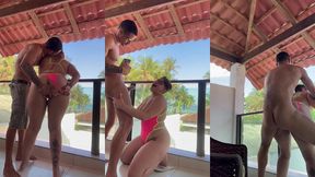 squirt da gaucha rabuda fudendo com maloqueiro na sacada beira mar