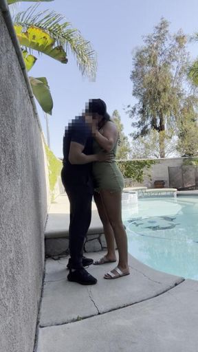 Surprise fuck and creampie at a party