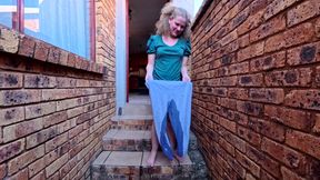 Blond MILF Pissing in Clothes Desperation Compilation