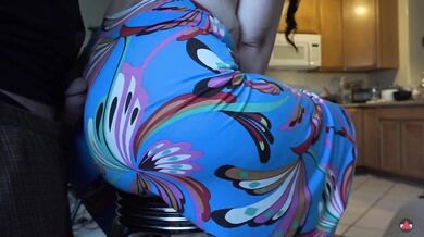 Big ass doggystyle creampie while she arches those tight leggings