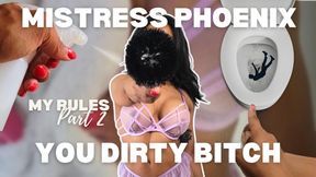 Tiny dick loser cleans like a bitch