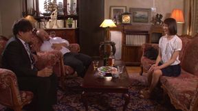 Asian wife gets to fuck her husbands boss