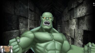 Elven teen gets pounded by massive orc in dungeon bondage
