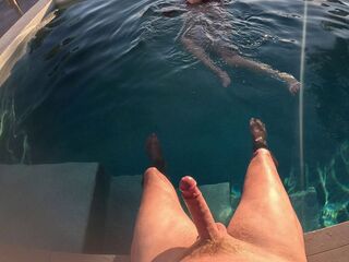 #352 Insanely Cute Diana, Poolside Oral pleasure