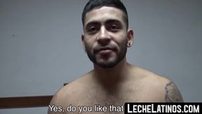 First time fun with a dick for a straight Latino man