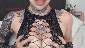 See alt amateur fucks pussy in lace dress