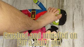 Both were crushed and urinated on.