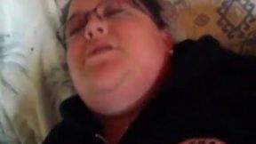 BBW slut from college moaning loud while I fuck her in a missionary pose