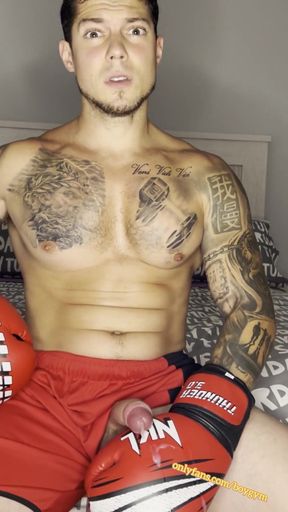 My Cock Cums, with Boxing Gloves