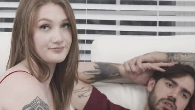 Chubby Stepsister Aria Kai Comforts Stepbrother