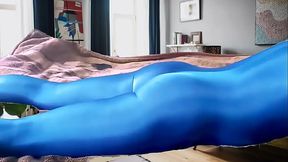 Bulge blue lycra bodysuit
