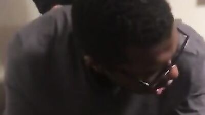 Black dude is fucked from behind by his horny white co-worker