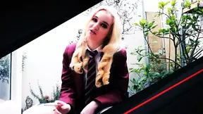 Blue-haired teen gets her pussy eaten round 2