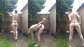 dancing in the rain ?️ after all that heat it feels so good to have cool rain on my bare skin
