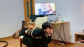 CWS031 BONDAGE STRETCHING HOGTIE BALLGAGGED CANING FOOT SPANKING FOOT TICKLING CORPORAL BDSM HUMILIATION STRUGGLING EXTREME DOMINATION SLAVE TRAINING