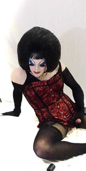 Sissy Slut Debra in heavy makeup can never get enough cock