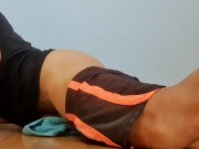 Ass fingering - sexy guy almost caught in a public place