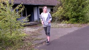 Sexy couple gets into the outdoor sex right after their daily routine,yoga and jogging