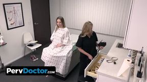 Gorgeous Teen Has a Threesome With Her Perv Doctor and Assistant