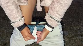 Compilation of public pissing in nature! Showing pads! POV!