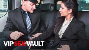 Busty Brunette Tempts Driver &mdash;  Giving Him Pleasure - VIP SEX VAULT