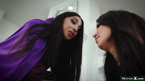Trans vampire hunter fucks tgirl vampire