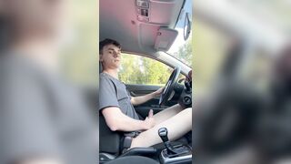 driving with rock hard penis