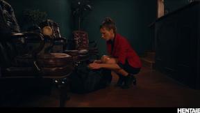 Alien Hentai Porn - Lobby Girl Trapped by Huge Monster Cock in Hotel