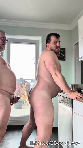 Fucking my man in the kitchen