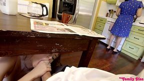 Haley Reed swallow and gets creampied by super hung stepdad - POV