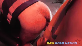 Muscular British Lads Bareback Fuck in Bar Backroom