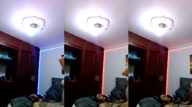 She rode hard on my foreign boyfriend's penis in her bedroom.