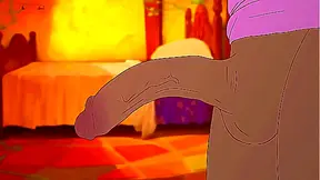 Megumin is completely naked next to things'bowing her head and asking a black man to fuck