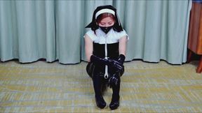 Combination of latex straitjacket and bandage